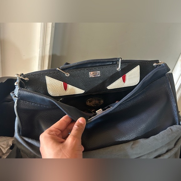 Fendi Handbags - Fendi Monster Peek A Boo Bag in Navy LIKE NEW
